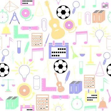Education seamless pattern background icon. Stock Illustration
