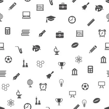Education seamless pattern Stock Illustration