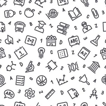 Education Seamless Pattern Stock Illustration