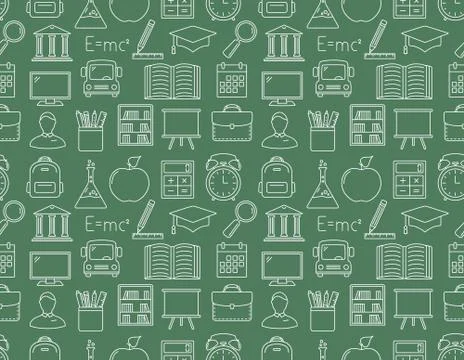 Education Seamless Pattern Stock Illustration
