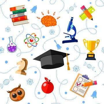 Education Seamless Pattern Stock Illustration