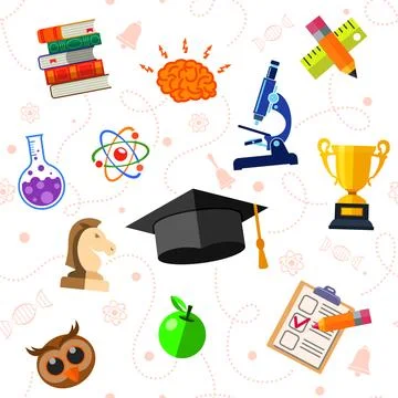 Education Seamless Pattern Stock Illustration