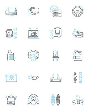 Education sector linear icons set. Learning, Curriculum, Instruction 스톡 일러스트