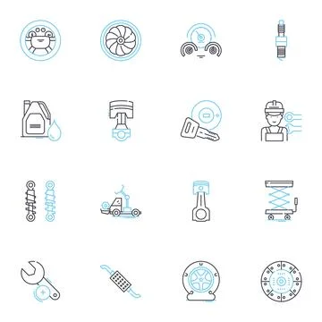 Education sector linear icons set. Learning, Curriculum, Instruction 스톡 일러스트