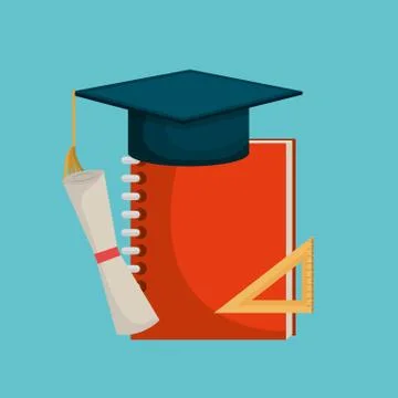 Education set flat icons 스톡 일러스트