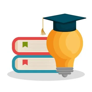 Education set flat icons Stockillustratie