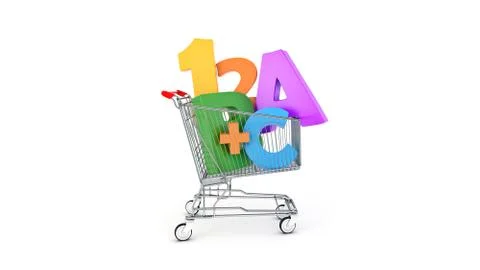 Education Shopping. Stock Illustration