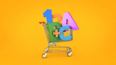 Education Shopping. Stock Illustration