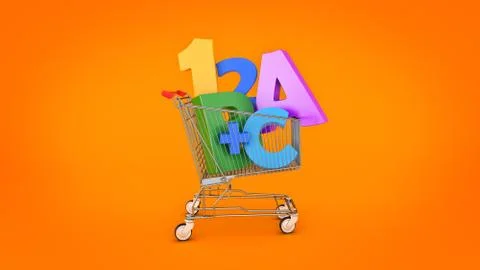 Education Shopping. Stock Illustration