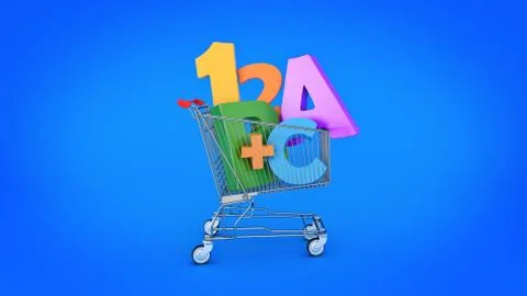 Education Shopping. Stock Illustration