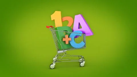 Education Shopping. Stock Illustration