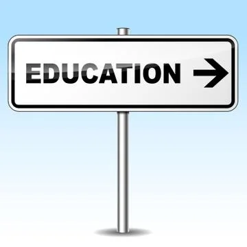 Education sign Stock Illustration