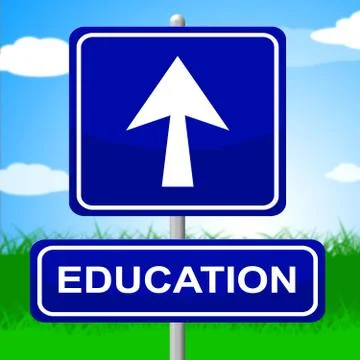 Education sign representing learning learn and develop Stockillustratie