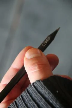 Education Skills or Study Study idea, inscription on pencil Stock Photos