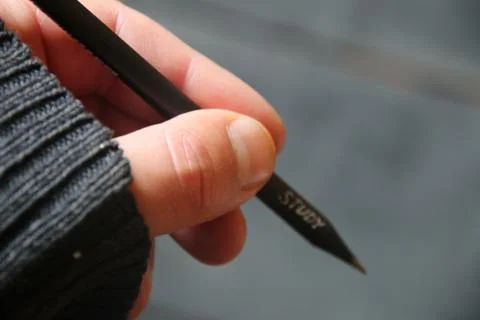 Education Skills or Study Study idea, inscription on pencil Stock Photos