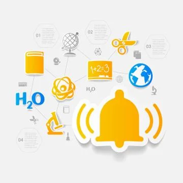 Education sticker infographic イラスト素材