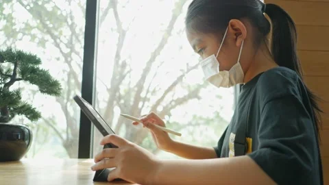 Education of student when coronavirus outbreak Stock Footage 149586724