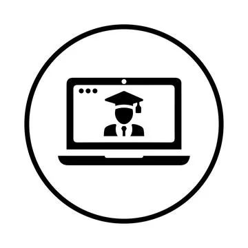 Education, study, graduation icon. Black vector EPS Stock Illustration