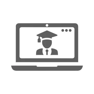 Education, study, graduation icon. Gray vector EPS 스톡 일러스트