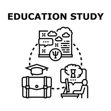 Education study process learning knowledge pursuit concept Stock Illustration