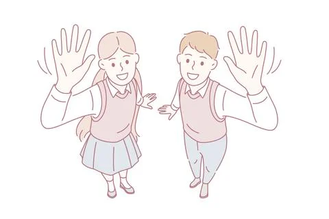 Education, studying and knowledge concept Stock Illustration