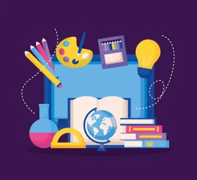 Education supplies school Stock Illustration