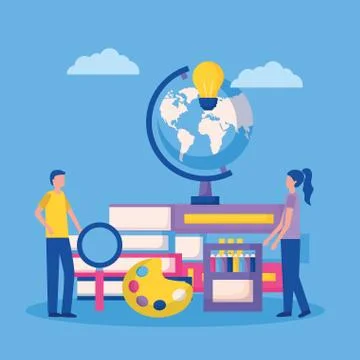 Education supplies school Stock Illustration