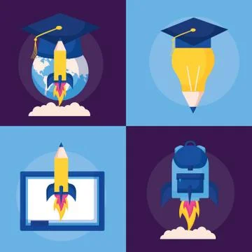 Education supplies school Stock Illustration