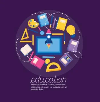 Education supplies school Stock Illustration