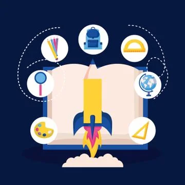 Education supplies school Stock Illustration