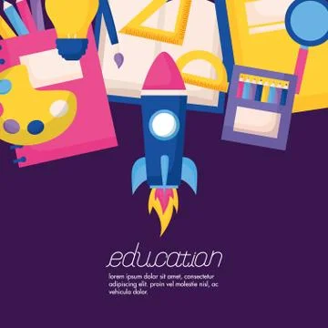 Education supplies school Stock Illustration