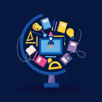 Education supplies school Stock Illustration