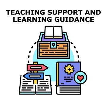 Education support and learning guidance concept Stock Illustration