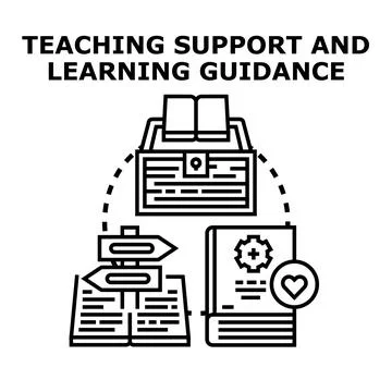 Education support and learning guidance concept Stock Illustration
