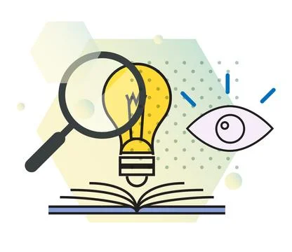 Education System - curiosity Knowledge and Creativity - Illustration Stock Illustration