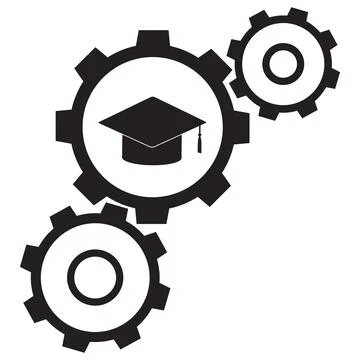 Education system on white background. Training sign. stem education symbol. Stock Illustration