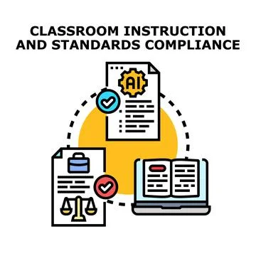 Education technology and artificial intelligence compliance concept Stock Illustration