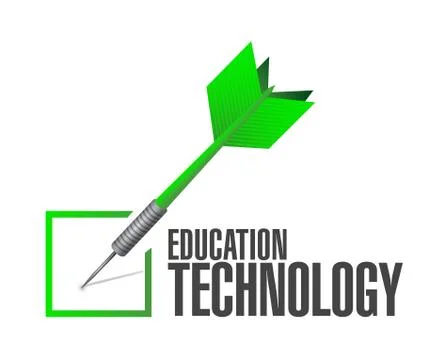 Education technology check dart sign concept Illustrazione stock