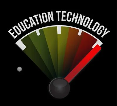 Education technology meter sign concept Stock Illustration