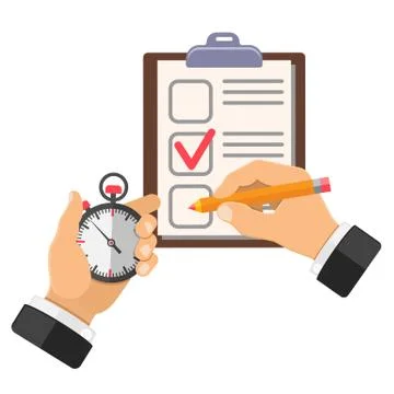 Education Test Flat Icon Set Stock Illustration