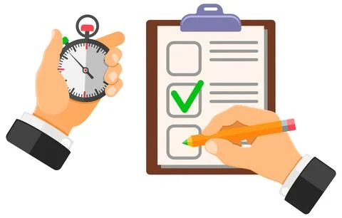 Education Test Flat Icon Set Ilustração Stock