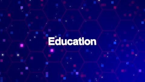 Education text animation with background Video stock 260209732