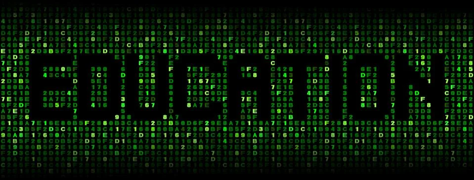 Education text on hex code illustration Stock-Illustration