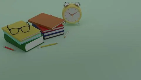 Education time learning for experience 3D render illustration Stock Illustration