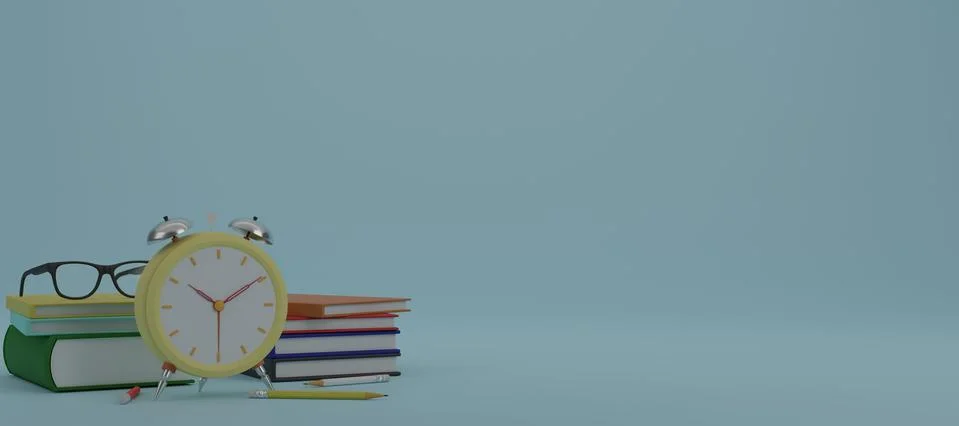 Education time learning for experience 3D render illustration Stock Illustration