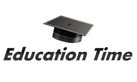 Education time logo Illustrazione stock