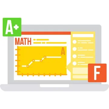 Education timetable app tracking grade icon vector Stock Illustration