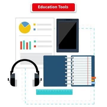 Education Tools Stock Illustration