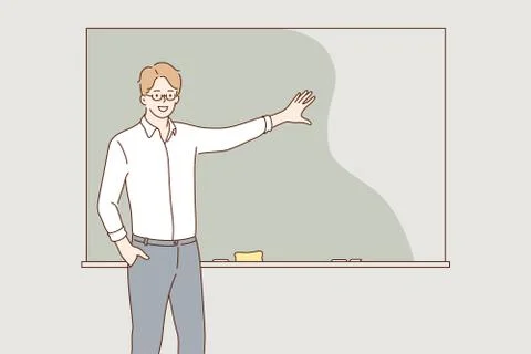 Education, training, explanation, lecture concept Illustrazione stock