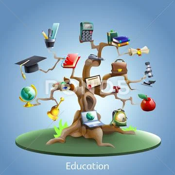 Education tree concept Stock Illustrationen
